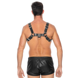 Ouch! Harness Harnais Chest Bulldog Noir